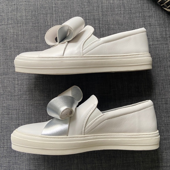 🚨SOLD🚨 Nine West Odienella Leather Slip-on Bow Sneakers - Picture 8 of 8